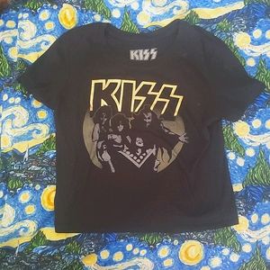 KISS band crop top